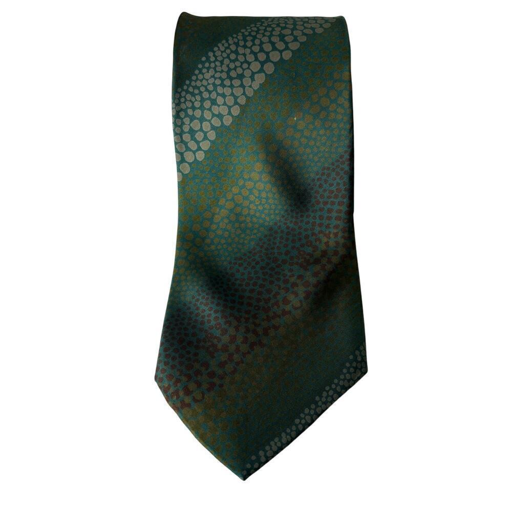 Pierre Balmain Paris Silk Necktie Dark Green